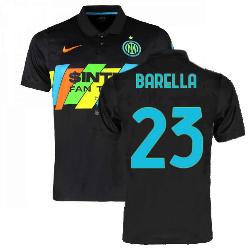 Nike Inter Milan Third Jersey 21/22 (Black/Total Orange) - Soccer