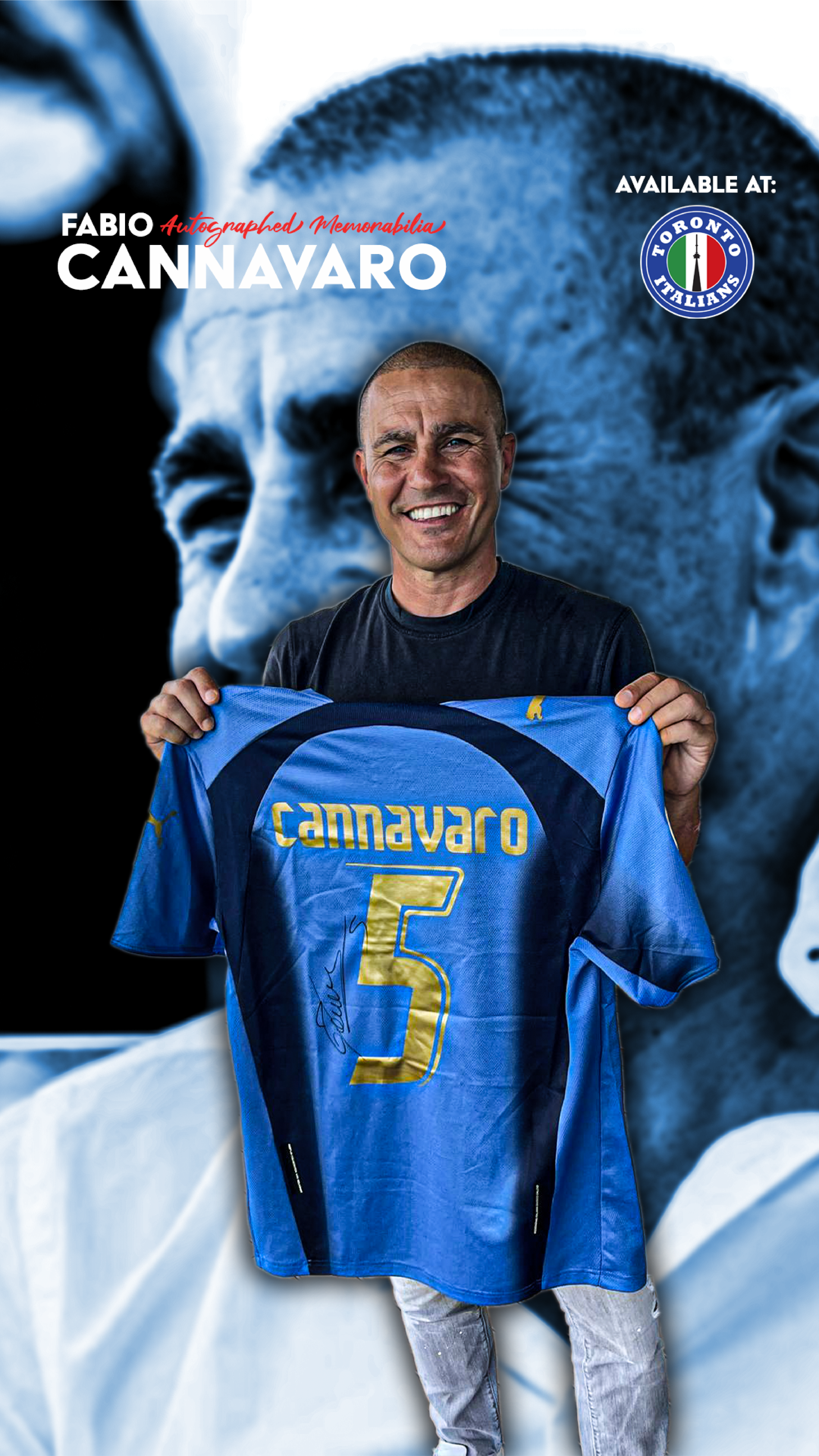 Fabio Cannavaro Italy authentic shirt