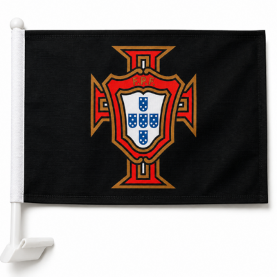 Portugal Black Logo 2026 Car Flag