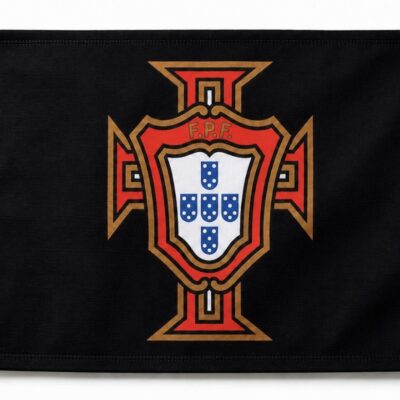Portugal 3×5 Black Logo Flag